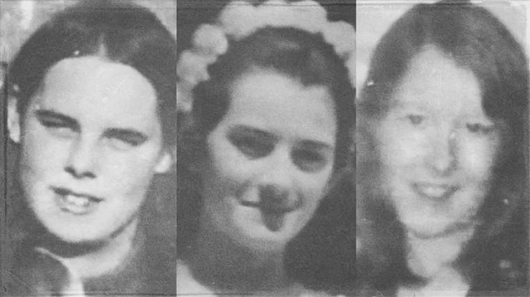 Geraldine Hughes, Sandra Newton y Pauline Floyd, todas de 16 años, habían estado celebrando durante la noche cuando fueron asesinadas camino a casa.