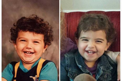 Fotos de padres e hijos que muestran el poder de los genes