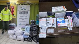 Los secuestros de prendas de vestir e insumos odontológicos de contrabando incautados en alta montaña. Los secuestros de prendas de vestir e insumos odontológicos de contrabando incautados en alta montaña.