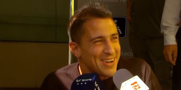 Cheche fue dado de alta y habló con los medios presentes.