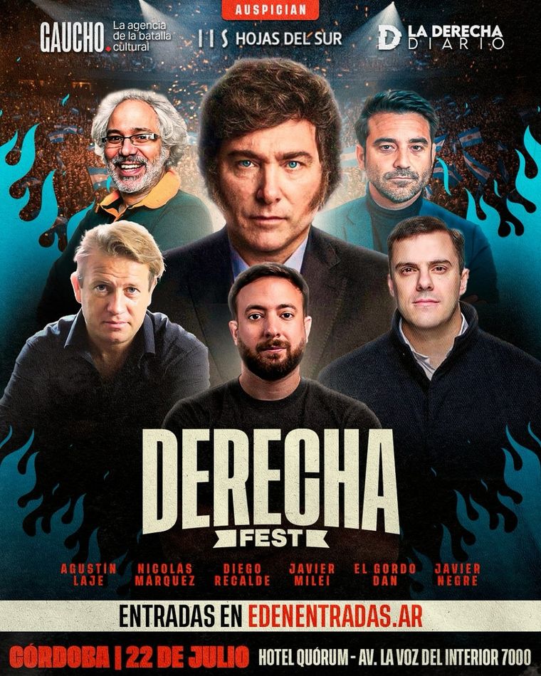 Javier Milei cerrará la Derecha Fest.