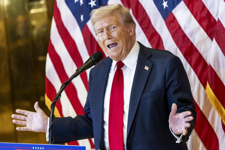 Trump, tajante con su rival, Harris. Foto: EFE
