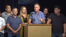 Los dirigentes de la CGT en la conferencia de prensa. Foto: Captura C5N Los dirigentes de la CGT en la conferencia de prensa. Foto: Captura C5N