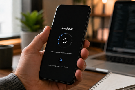 Reiniciar el teléfono con regularidad puede mejorar el rendimiento y reforzar algunos hábitos básicos de seguridad. Reiniciar el teléfono con regularidad puede mejorar el rendimiento y reforzar algunos hábitos básicos de seguridad.