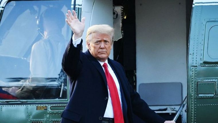 Trump, en su despedida de la Casa Blanca el pasado 20 de enero.