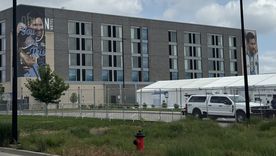 El hotel en el que se hospeda la Selección Argentina en Kansas City. El hotel en el que se hospeda la Selección Argentina en Kansas City.