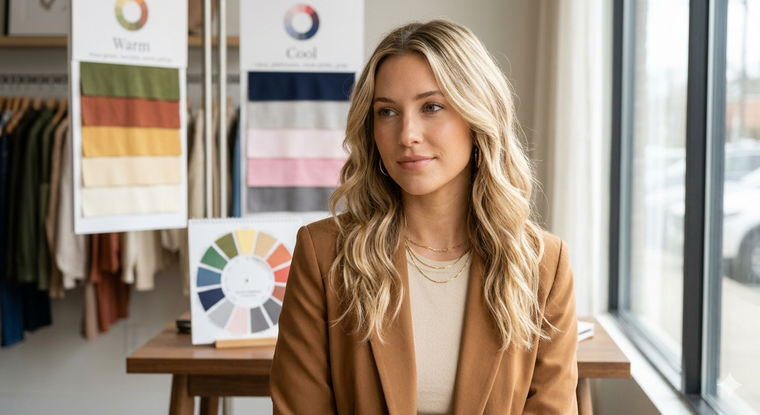 Colorimetría. El color que mejor va con la piel y el cabello. Fuente: IA Gemini. Colorimetría. El color que mejor va con la piel y el cabello. Fuente: IA Gemini.