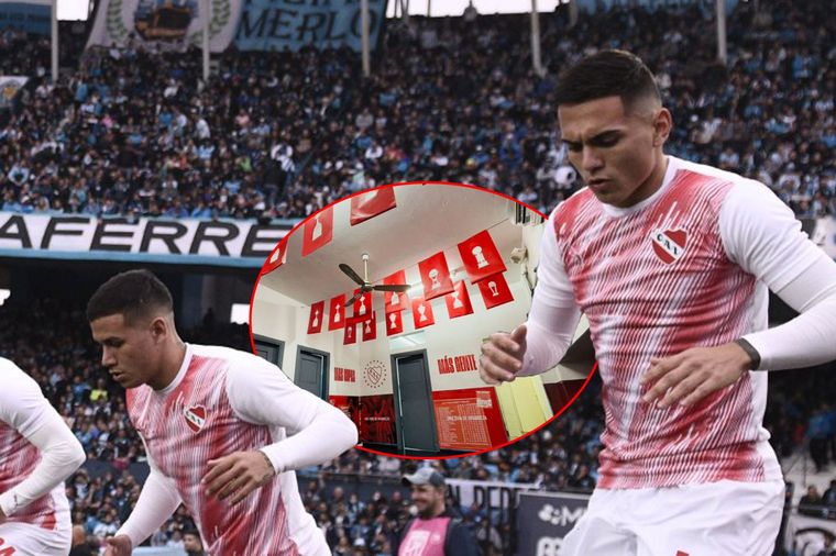 Independiente calentó el clásico en las redes con la decoración del vestuario en la cancha de Racing. Foto: Independiente