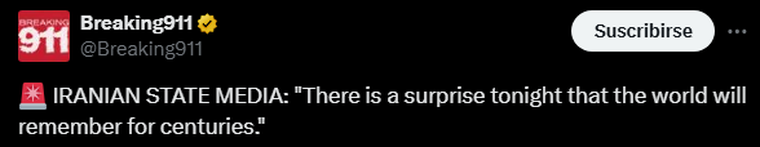 La amenaza que difundió la televisión estatal iraní La amenaza que difundió la televisión estatal iraní