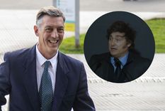 El CEO de JP Morgan Argentina, Facundo Gómez Minujín, y el presidente Javier Milei.