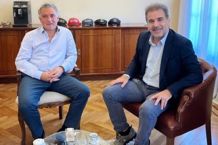 Los dirigentes del PRO y La Libertad Avanza, Cristian Ritondo junto a Sebastián Pareja Foto: X