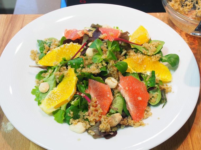 Ensalada de quinoa y cítricos.