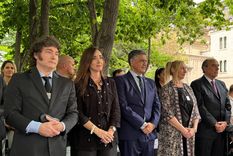 Javier Milei asistió al homenaje por el atentado en la Embajada de Israel junto a Victoria Villarruel Foto: Oficina del Presidente