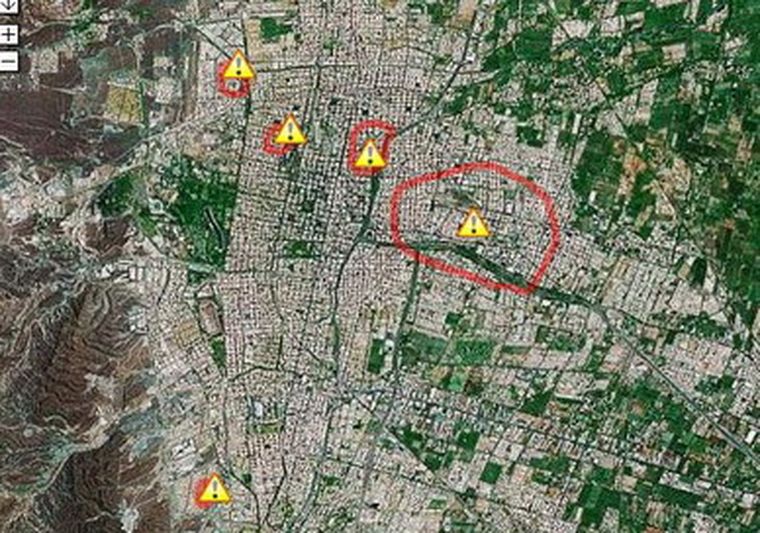Las zonas más afectadas fueron Guaymallén y Capital.