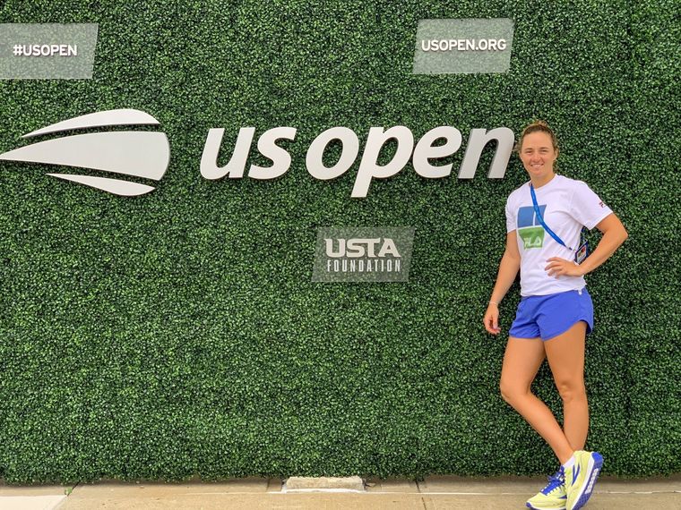 Nadia Podoroska se despidió del US Open en primera ronda. Foto: Tw Nadia Podoroska