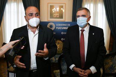 MDZol | Manzur y Jaldo, en la reunión del 20 de septiembre que posibilitó la tregua en el peronismo de Tucumán. Foto: Prensa de la Gobernación
