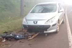 El conductor que chocó a la moto dio aviso a la Policía Foto: Policia de Misiones