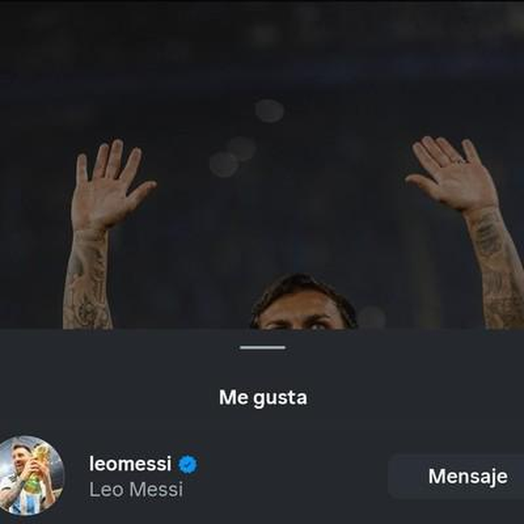Lionel Messi le dio like a la publicación de Leandro Paredes. Lionel Messi le dio like a la publicación de Leandro Paredes.