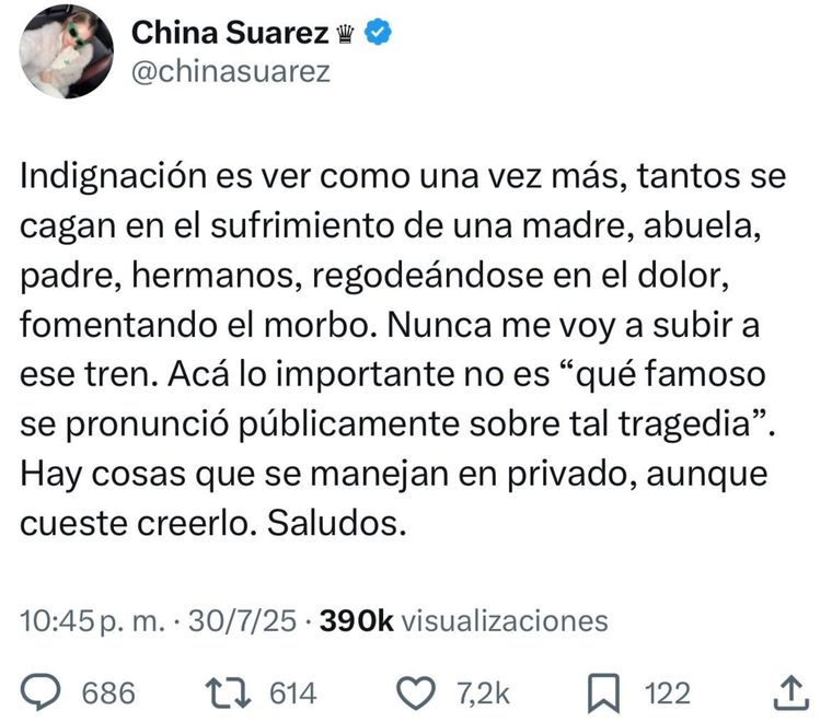 La respuesta de la actriz. La respuesta de la actriz.