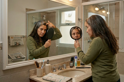 MDZol | mujer, canas