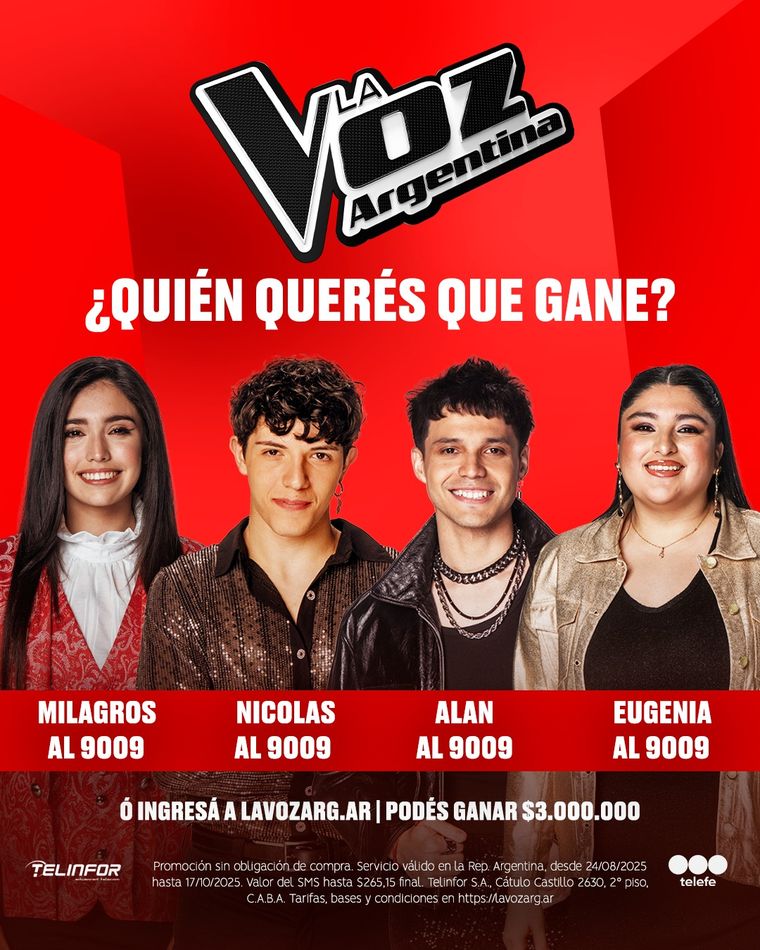 Los finalistas de La Voz Argentina. Foto: Instagram/ @lavozargentina. Los finalistas de La Voz Argentina. Foto: Instagram/ @lavozargentina.