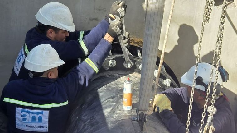 Aguas Mendocinas finalizó la instalación de los caudalímetros.&nbsp;