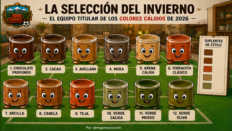 El 2026 es un año lleno de colores cálidos y que invitan a la vida: aquí una Selección de colores..
