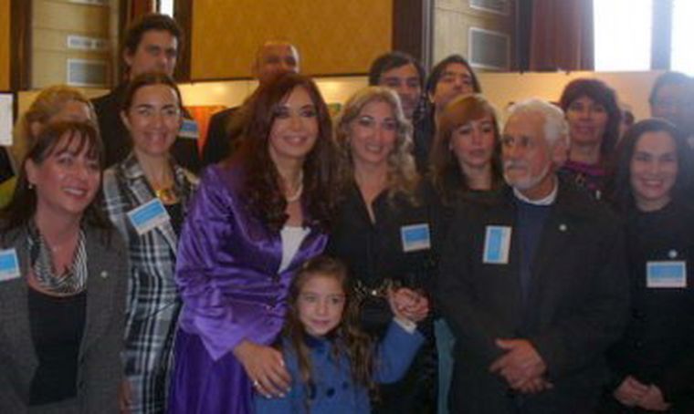 Muchos de los expositores del interior también quisieron una foto con Cristina.