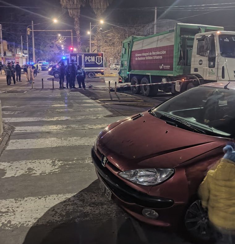 La escena del accidente. Foto: Ministerio de Seguridad