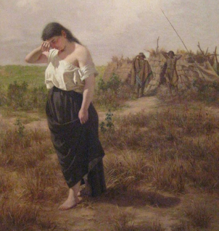 La historia de las cautivas ha sido reflejada mucho antes por el arte. Foto: Juan Manuel Blanes, El regreso de la cautiva, 1880