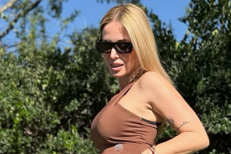 La modelo lució su embarazo. La modelo lució su embarazo.
