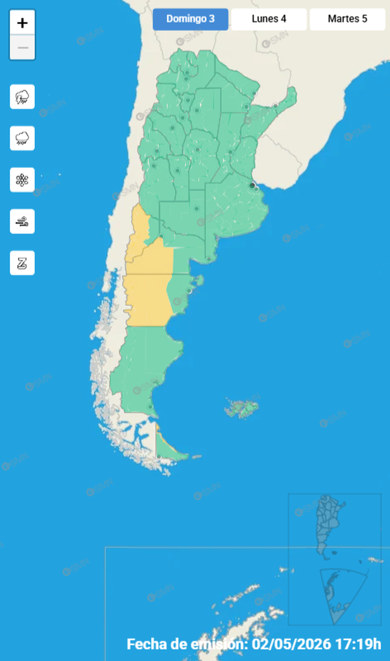 La Patagonia estará bajo alerta por vientos del oeste que pueden superar los 90 km/h. La Patagonia estará bajo alerta por vientos del oeste que pueden superar los 90 km/h.