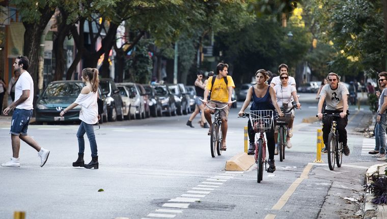 Las bicisendas, cada vez más usadas en Buenos Aires. Foto: Prensa GCBA