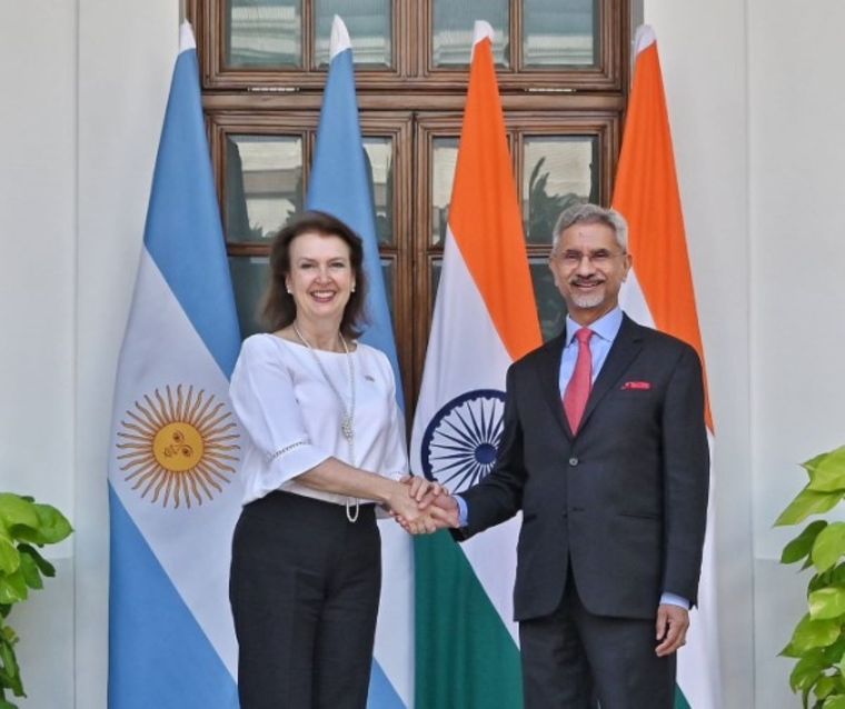 En Nueva Delhi, la Canciller Diana Mondino se reunió con su par, Subrahmanyam Jaishankar. Foto: X Jaishankar