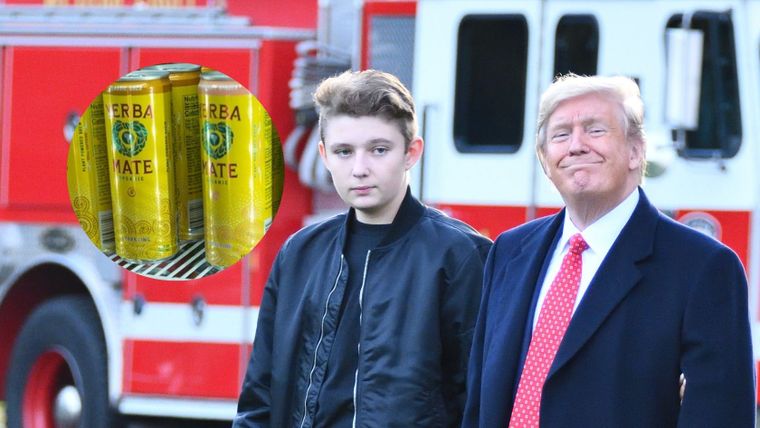 Barron, el hijo de Donald Trump, incursionará en el mercado de la yerba mate de una manera original.
