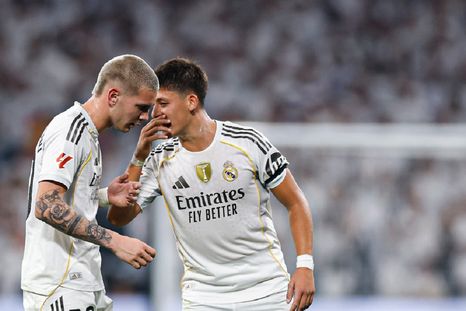 Franco Mastantuono, la joyita argentina, juega desde el inicio su segundo partido con el Merengue. Franco Mastantuono, la joyita argentina, juega desde el inicio su segundo partido con el Merengue.