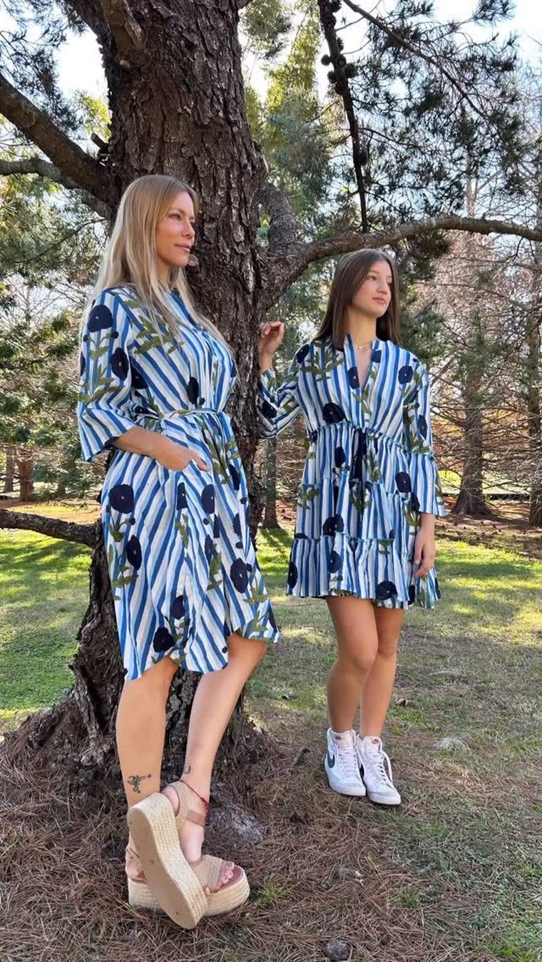 Los looks matcheados entre Nicole Neumann y Allegra. Los looks matcheados entre Nicole Neumann y Allegra.