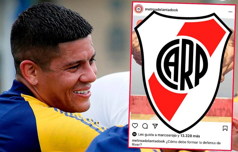 Marcos Rojo le dio like a una publicación con una burla para la defensa de River.