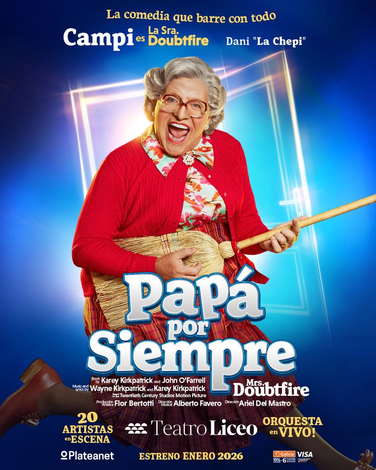 La obra Papá por siempre llegará al Teatro Liceo en enero 2026. La obra Papá por siempre llegará al Teatro Liceo en enero 2026.