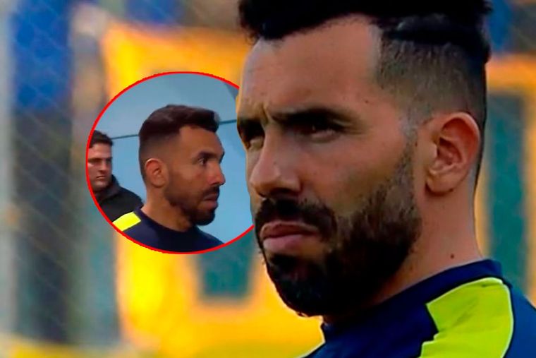 Tevez, cabizbajo y en silencio luego de la derrota ante Quilmes por Copa Argentina.