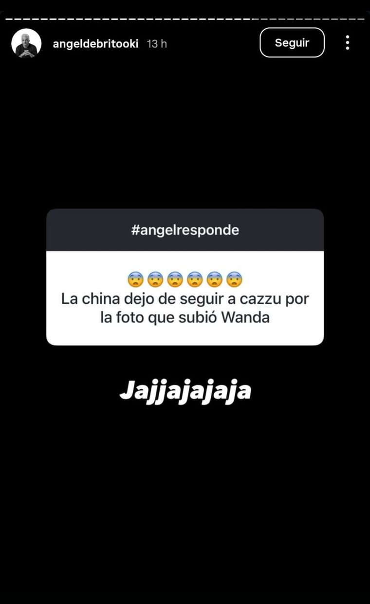 Ángel de Brito en sus historias. Créditos: Instagram / @angeldebritooki Ángel de Brito en sus historias. Créditos: Instagram / @angeldebritooki