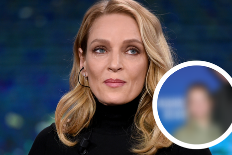 Uma Thurman apareció en una alfombra roja acompañada de su hija Luna, de 10 años. Foto: Captura.