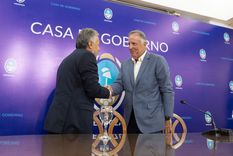 El presidente del Banco Nación, Daniel Tillard, fue recibido por el gobernador de Mendoza, Alfredo Cornejo. Foto: Prensa Gobierno de Mendoza