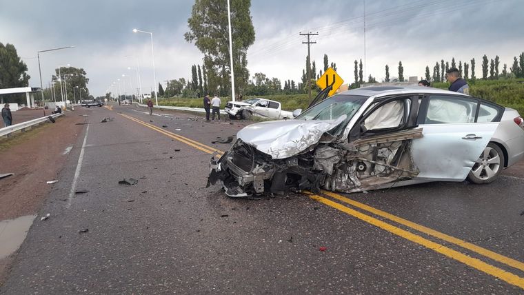 Fuerte choque en Alvear. Foto: Ministerio de Seguridad