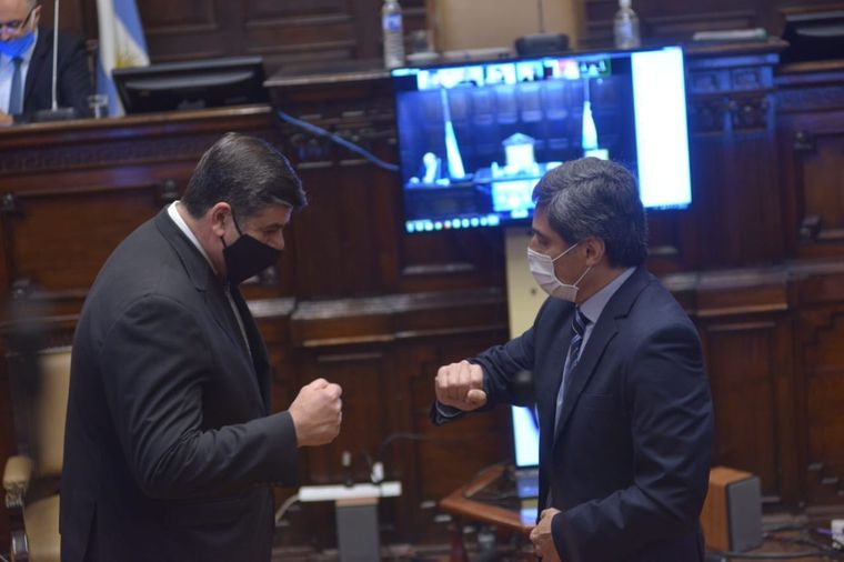 Mario Abed y el senador radical Alejandro Diumenjo. El vicegobernador recicló a un correligionario.