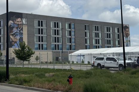El hotel en el que se hospeda la Selección Argentina en Kansas City. El hotel en el que se hospeda la Selección Argentina en Kansas City.