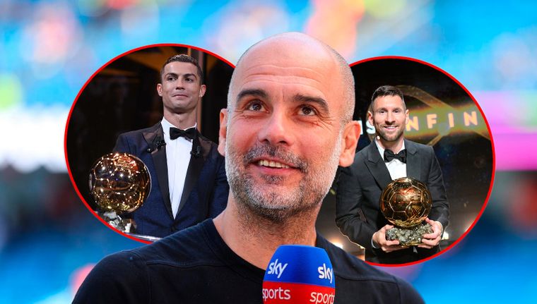 Guardiola recordó las épocas doradas de Messi y Cristiano Ronaldo. Foto: Archivo, EFE y NA