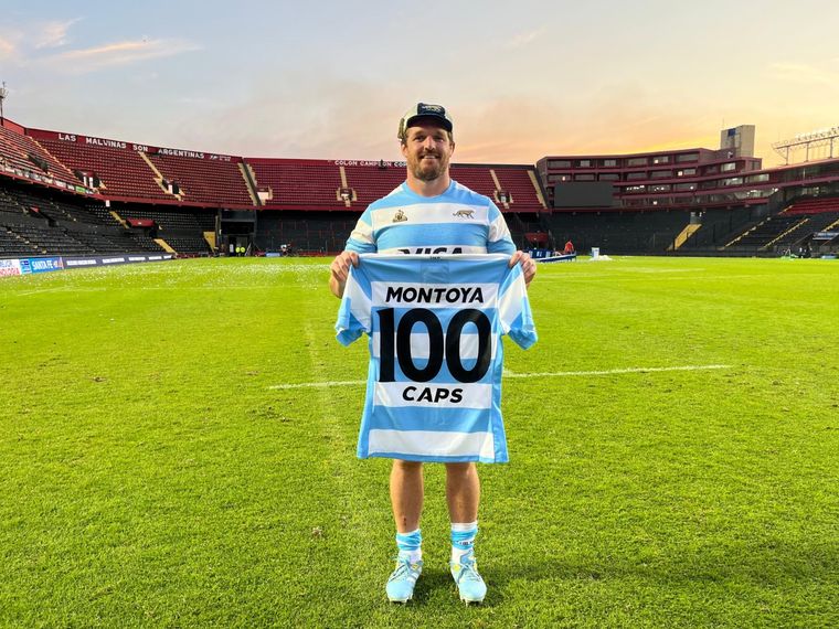 Montoya cumplió los 100 partidos en Los Pumas. Foto: @lospumas