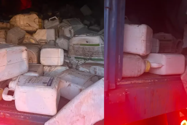 ENVASES Los presuntos envases contaminados de una empresa de bolsas de plástico Foto: X