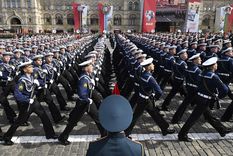 El imponente desfile militar por el Día de la Victoria será el lunes. Foto: Télam